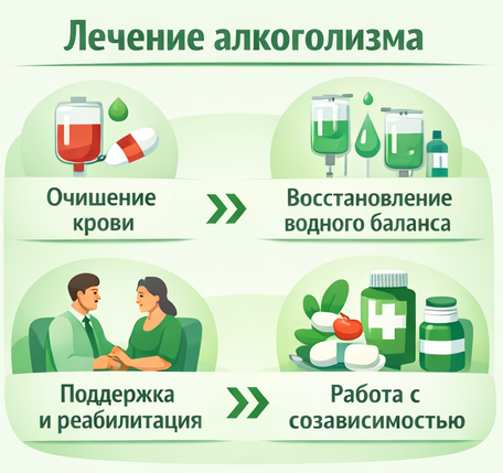 лечение алкоголизма в Десногорске этапы